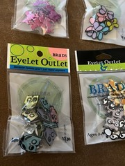 Eyelet Outlet Brads Lot of Animals NEW 6 packs Card Making Scrapbooking