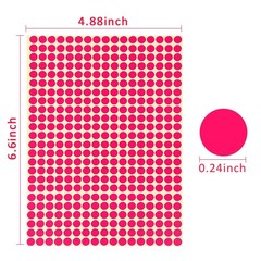 JANYUN 26656 Pieces Colored Dot Stickers, 1/4″ Small 0.25 inch, Multicolor