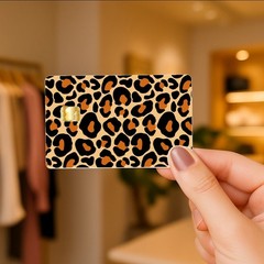 Cheetah Glossy Girly Debit Credit Card Vinyl Sticker Decal Money Bank Cash Cover