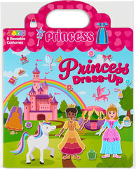 Mermaid Dress-Up Reusable Sticker Book for Toddlers, 3D Sticker Book for Kids 3
