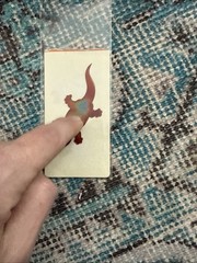 Rare Vintage 80s Mystik Oilie Lizard Large Touch Sticker 1980s NIB