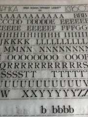 5 Letraset INSTANT LETTERING Transfer Letters 36pt Tiffany Light NICE !