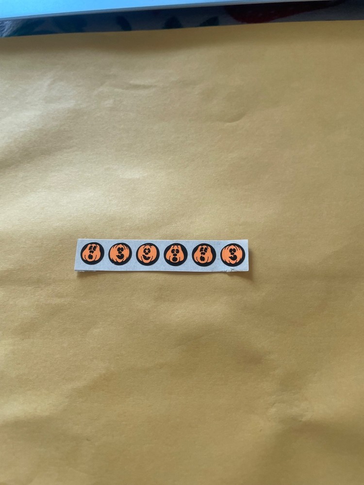 Vintage 1980s Mini Halloween Pumpkin Stickers