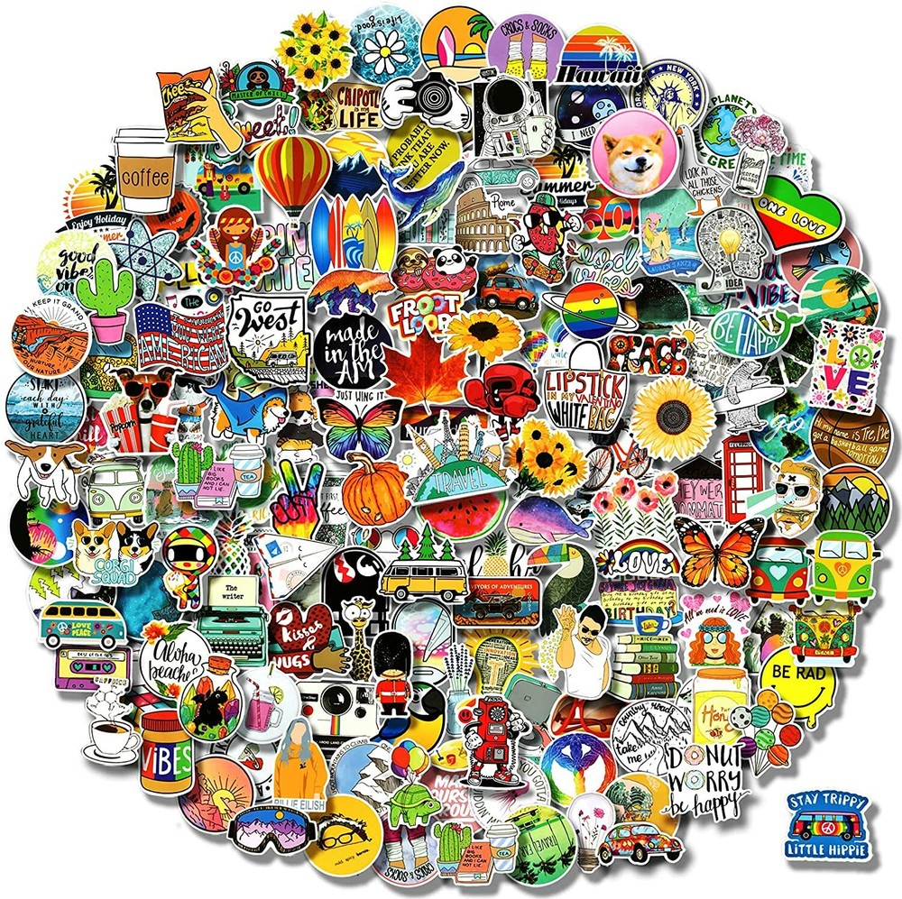 300 PCS Stickers Pack, Colorful Waterproof Stickers