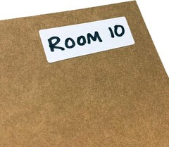 300 Pieces – White Sticky Labels to Write On, Blank Stick On Adhesive Stickers f