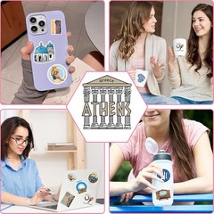 50 Pcs Greece Travel World Stickers City Souvenirs Stickers Waterproof Vinyl