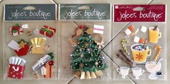 Mixed Lot (4 pcs) Jolee’s Boutique / Gallery Graphics Christmas Stickers