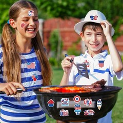 100Pcs Patriotic Stickers Bulk Kids Adults 4th of July Vinyl Stickers