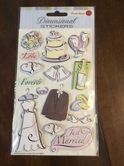 Dimensional Stickers by Punch Studio Wedding scrapbooking crafts