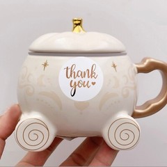 1.5Inch Thank You Stickers Roll 500 Pcs Rose Gold Thank You Stickers Lables Tags