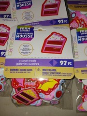 FOAMIES STICKERS,sweet treats,11 pkgs,darice,97pcs each pkg,unused,valentine .
