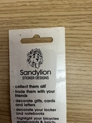 Vintage 1990 NEW Sandylion Stickers Baseball Mylar Hologram Sports Gear