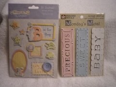 Zoophabet 3-D ZooDads Pressed Petals scrap metal baby boy Scrapbook stickers