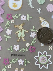 BABY GIRL IMAGES Rub-On(4”x 12”)Flair•Paisley•Pink•Flowers •Stitches•Card Making