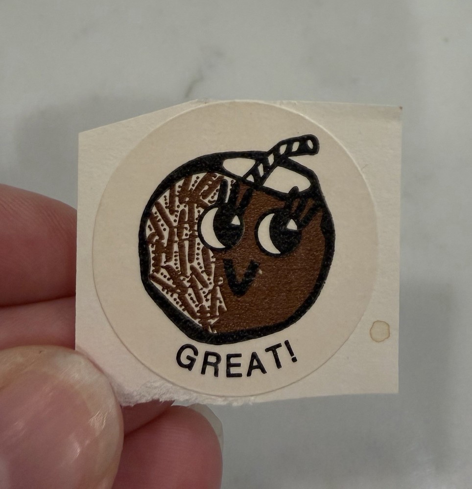 Vintage CTP Matte Coconut Scratch & Sniff Sticker