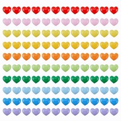 FAZHBARY 120 PCS Colorful Heart Resin 0.53 x 0.47 x 0.23 inches, Multi Color