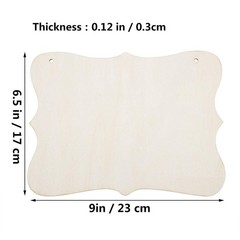 JANOU 3pcs Unfinished Wood Sign Blank Hanging Wooden Plaque DIY Craft Project…