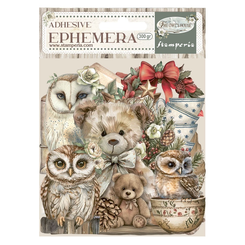 Stamperia THE OWLS HOUSE – EPHEMERA – 300GR – ADHESIVE CARDSTOCK