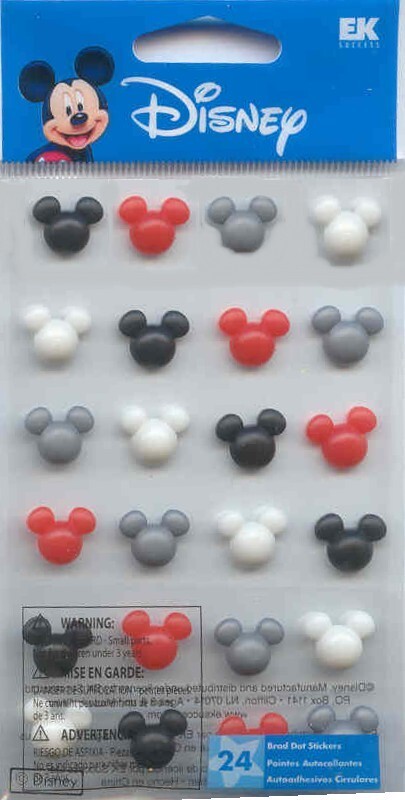 Licensed Disney Magic Kingdom MICKEY BRAD DOT stickers 63409 Fast FREE Ship!
