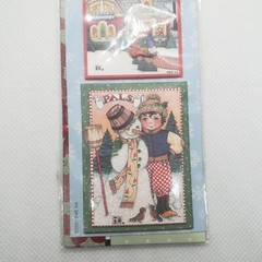 MARY ENGELBREIT Dimensional WINTER Stickers Snowman Glitter Holiday Scrapbooking