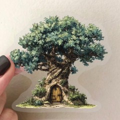 50PCS Forest PET Transparent Stickers Waterproof Scrapbook Journal Laptop Decals