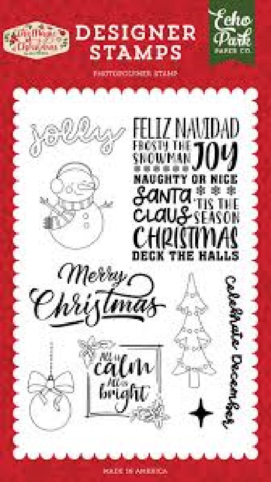 Echo Park Designer Stamps – ACRYLIC STAMPS – CELEBRATE DECEMBER