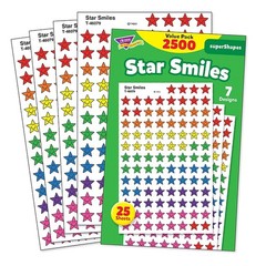, INC. T-46917 Star Smiles superShapes Stickers Value Pack, 2500/Pack