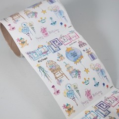 Vintage NRN Designs Babys 1st Birthday Sticker Roll Lot of 8 Sheets