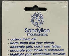 Rare Vintage Stickers NIP Sandy Lion Mother Of Pearl Opal Iridescent Birds