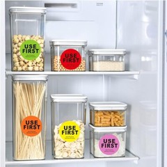 USE First Stickers Restaurant Food Service FIFO Label 1.5 Inch Total 500 Labels