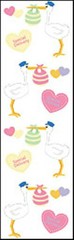 Mrs. Grossman’s Stickers – Chubby Stork – Baby Delivery – 4 Strips