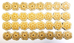 Yellow Flowers Gold Foil Accents 4 pc ~ 6″ x 3/4″ Stickers K&Company
