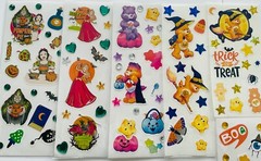 100 Random Disney Princess Good and Evil Queen Halloween Stickers Aurora Aladdin