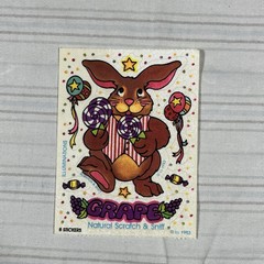 3 Vintage Illuminations 1980’s Scratch Sniff Stickers Chocolate Grape Flower