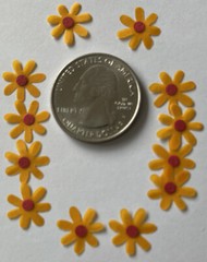 ORANGE SHASTA FLOWER Embellishment (12pc)Jolee’s•Garden•Plant•Spring •Wedding