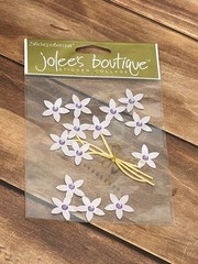 JOLEES BOUTIQUE SPJC015 VIOLET JEWELED FLOWERS STICKER COLLAGE EMBELLISHMENT