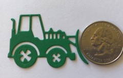 TRACTOR Die-Cuts(6pc)Approx 1-3/4”x 1-1/4″ Kids•Mud•Dirt•Farm•Heavy Equipment•