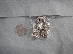 Jingle Bells 25mm Silver Pkt 5