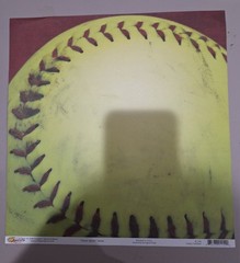 T-Ball, Softball…Batter Up scrapbook paper 12×12 sheets-4 Printed-1 Letters