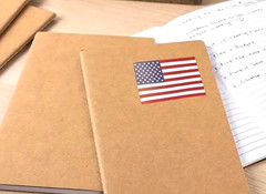 Stickers 250 PCS American Flag Bright Color Sticker Self Adhesive 2 IN X 1.22 IN