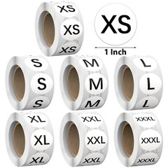 3500 Pcs 1 Inch Size Stickers for Clothing XS-XXXL, Self Adhesive Clothing Sh…