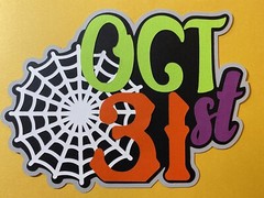 Halloween October 31st Scrapbooking Layered Die Cut