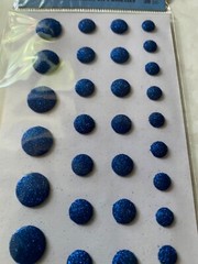 RECOLLECTIONS NIGHT SKY BLUE GLITTER DOTS ADHESIVE 3 Sizes #161641