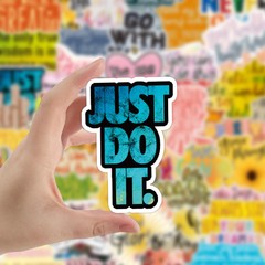 50x Quotes Inspirational Sayings Sticker Laptop Bottle Phone Guitar Desk Decals