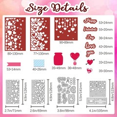 Valentine’S Day Wishes Metal Die Cuts Heart Background Card Making Carbon Steel