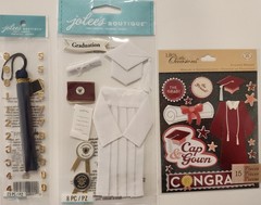 Lot Of 8 JOLEE’S BOUTIQUE K&COMPANY Dimensional Scrapbooking Stickers GRADUATION