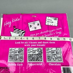 New Vintage 80’s Chocolate Sweet Scents Scratch ‘n’ Sniff Stickers Valentines