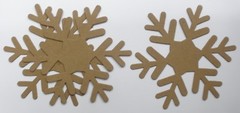 (3) LARGE SNOWFLAKE – Winter Christmas Bare Unfinished Chipboard Die Cuts – 5″