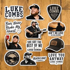 Luke Combs Sticker Pack/Country Music/Nashville/Beer Never Broke My Heart