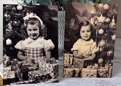 VINTAGE KIDS Set Of 2 Junk Journal Art Cards Scrapbook Card Topper Crafts